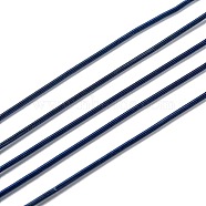 French Wire Gimp Wire, Flexible Round Copper Wire, Metallic Thread for Embroidery Projects and Jewelry Making, Midnight Blue, 18 Gauge(1mm), 10g/bag(TWIR-Z001-04U)