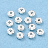 304 Stainless Steel Spacer Beads, Flat Round, Silver, 4x1.2mm, Hole: 1.2mm(STAS-F191-13S-A)