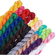 Nylon Thread, Mixed Color, 2mm, 1bundle/color, 19bundles/set(NWIR-PH0001-15-2mm)