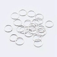 925 Sterling Silver Round Rings, Soldered Jump Rings, Closed Jump Rings, Silver, 20 Gauge, 4x0.8mm, Inner Diameter: 2mm(STER-F036-03S-0.8x4)
