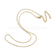 Vacuum Plating 304 Stainless Steel Necklaces, Cable Chain Necklaces, Golden, 17.32 inch(44cm)(X-NJEW-E080-10G)