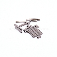 Brass Tube Beads, Platinum, 10x1.5mm, Hole: 1mm, 1000pcs/bag(FIND-WH0058-01A)