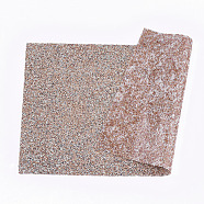 Hot Melting Resin Rhinestone Glue Sheets, for Trimming Cloth Bags and Shoes, Light Peach, 40x24cm(RB-Q213-01A)