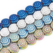 Electroplate Non-magnetic Synthetic Hematite Beads Strands, Shell, Mixed Color, 10x9x4mm, Hole: 1mm, about 45pcs/strand, 15.7 inch(G-T061-178)