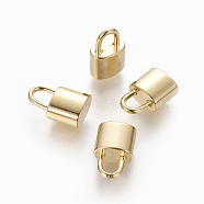 304 Stainless Steel Charms, Padlock, Golden, 12.5x7.5x5mm, Hole: 3x4.5mm(STAS-L233-029G)