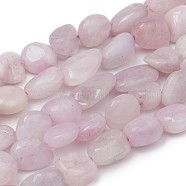 Natural Kunzite Beads Strands, Nuggets, Tumbled Stone, 8~10x8~9x5.5~6mm, Hole: 0.5mm, about 43pcs/strand, 15.55 inch(39.5cm)(X-G-L493-57)