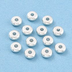 304 Stainless Steel Spacer Beads, Flat Round, Silver, 4x1.2mm, Hole: 1.2mm(STAS-F191-13S-A)