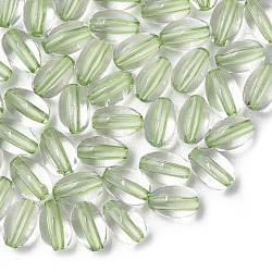 Transparent Acrylic Beads, Oval, Light Green, 9.5x6mm, Hole: 1.5mm, about 2000pcs/500g(MACR-S373-134-T03)