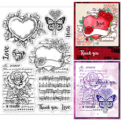 Custom PVC Plastic Clear Stamps, for DIY Scrapbooking, Photo Album Decorative, Cards Making, Heart, 160x110x3mm(DIY-WH0448-0380)