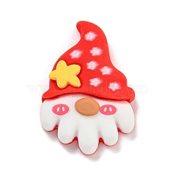 Christmas Opaque Resin Decoden Cabochons, Hat, 26x18.5x6.5mm(RESI-U006-03A)