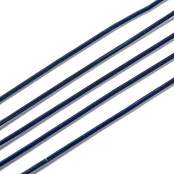 French Wire Gimp Wire, Flexible Round Copper Wire, Metallic Thread for Embroidery Projects and Jewelry Making, Midnight Blue, 18 Gauge(1mm), 10g/bag