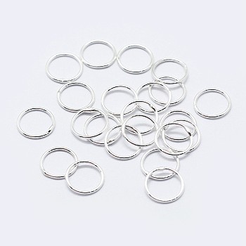 925 Sterling Silver Round Rings, Soldered Jump Rings, Closed Jump Rings, Silver, 20 Gauge, 4x0.8mm, Inner Diameter: 2mm