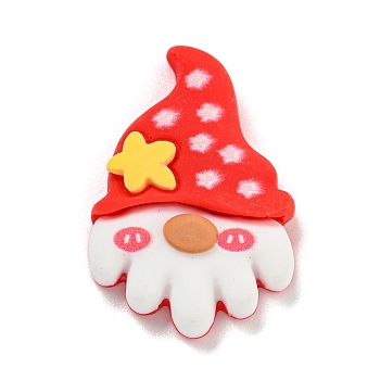 Christmas Opaque Resin Decoden Cabochons, Hat, 26x18.5x6.5mm