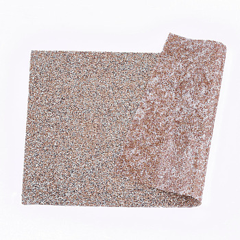 Hot Melting Resin Rhinestone Glue Sheets, for Trimming Cloth Bags and Shoes, Light Peach, 40x24cm