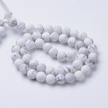 Natural Howlite Beads Strands(X-G-T055-8mm-02)-2
