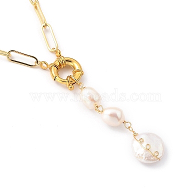 Natural Baroque Pearl Pendant Necklaces(NJEW-JN03086)-3