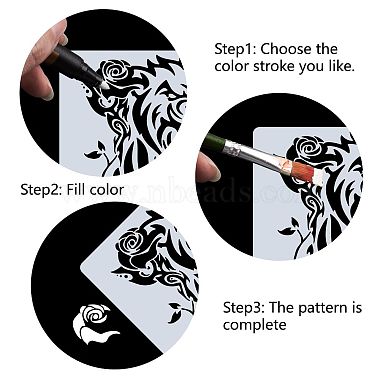 PET Plastic Drawing Painting Stencils Templates(DIY-WH0244-092)-4