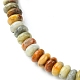 Natural Crazy Agate Flat Round Beaded Stretch Bracelets for Women(BJEW-JB09717-04)-3