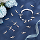 100Pcs Tibetan Style Alloy Heart with Wing Connector Charms(TIBE-HY0001-02)-5