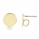 Rack Plating Iron Stud Earring Findings(IFIN-N008-007-RS)-3