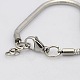 304 Stainless Steel European Style Round Snake Chains Bracelets(BJEW-N233-03)-3