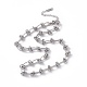 304 collier chaîne à maillons kont en acier inoxydable pour homme femme(NJEW-P269-02P)-1
