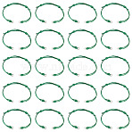 20Pcs Adjustable Korean Waxed Polyester Cord Bracelet Making, 304 Stainless Steel Jump Rings, Stainless Steel Color, Dark Green, 9-1/4 inch(23.5cm)(BJEW-TAC0051-07)