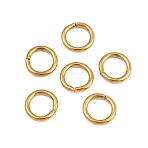 304 Stainless Steel Open Jump Rings, Ion Plating(IP), Golden, 5x0.8mm, Inner Diameter: 3.5mm, 20 Gauge(SA-CBAF81C-01F-G)