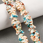 Dyed Synthetic Turquoise Beads Strands, Fish, Sandy Brown, 24x12x7mm, Hole: 1~1.2mm, about 17pcs/strand, 14.96''(38cm)(GG-CBAAE19-08A)
