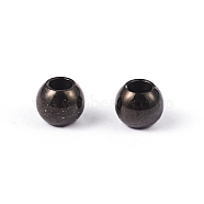 Rondelle 304 Stainless Steel Spacer Beads, Electrophoresis Black, 4mm, Hole: 2mm(STAS-I057-01-4mm)