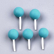 Handmade Polymer Clay 3D Lollipop Embellishments, for Party DIY Decorations, Dark Turquoise, 21~26x10.5mm(CLAY-T016-82B)
