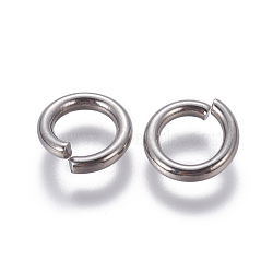 Tarnish Resistant 304 Stainless Steel Jump Ring, Open Jump Rings, Stainless Steel Color, 12 Gauge, 10.5x2mm, Inner Diameter: 7mm(STAS-G190-16P)