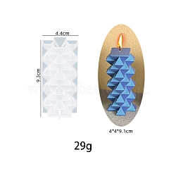 Silicone Candle Molds, For Candle Making Tools, Triangle Pattern, 4.4x9.3cm(CAND-PW0009-13I)