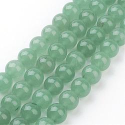 Natural Gemstone Beads Strands, Round, Green Aventurine, about 10mm in diameter, hole: 1mm, 39pcs/strand, 15.5 inch(GSR10mmC024)