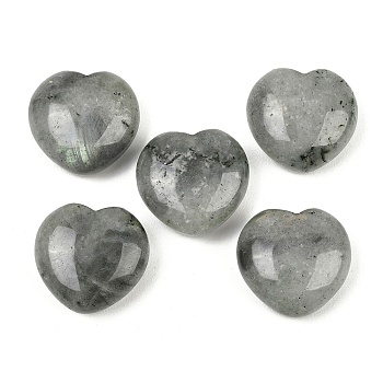Natural Labradorite Heart Love Stone, Healing Pocket Palm Stone for Reiki Balancing, 24x25x11.5mm