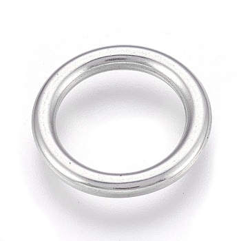 304 Stainless Steel Linking Rings, Ring, Stainless Steel Color, 19x2mm