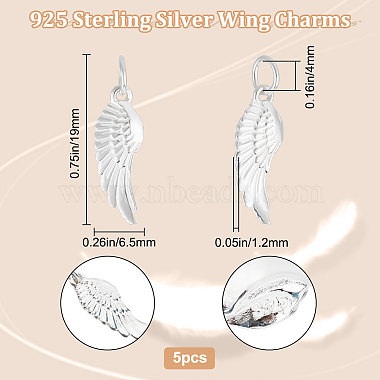 beebeecraft 5pcs 925 pendentifs en argent sterling(FIND-BBC0001-52)-2