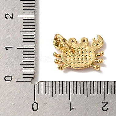 Rack Plating Brass Micro Pave Cubic Zirconia Pendants(KK-U027-12-03G)-3