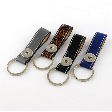 Mixed Color Imitation Leather Key Chain