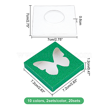 Olycraft 20 Sets 10 Colors Paper Folding Boxes(CON-OC0001-29)-3