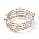 Glass Beads Five Loops Wrap Bracelets(BJEW-JB09056-05)-1