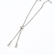 Adjustable 304 Stainless Steel Cable Chain Slider Bracelet/Bolo Bracelets Making(X-AJEW-JB00780-01)-3