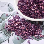 MIYUKI Half TILA Beads, Japanese Seed Beads, 2 Hole, (HTL316) Light Amethyst Gold Luster, 5x2.3x1.9mm, Hole: 0.8mm, about 1250pcs/50g(SEED-X0054-HTL0316)
