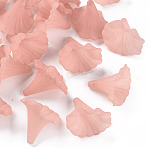 Transparent Acrylic Beads, Calla Lily, Frosted, Light Salmon, 40.5x33x35mm, Hole: 1.8mm, about 135pcs/500g(BSF796-C11)