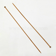 Bamboo Single Pointed Knitting Needles, Peru, 400x12x5.5mm, 2pcs/bag(TOOL-R054-5.5mm)