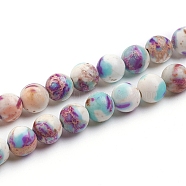 Natural Imperial Jasper Beads Strands, Dyed, Round, Plum, 4mm, Hole: 1mm, about 38pcs/strand, 14.96 inch(38cm)(G-E358-4m-01)