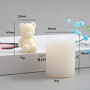 DIY Food-Grade Candle Silicone Molds, for 3D Scented Candle Making, Bear, 5.8x4.5cm(PW-WG1AFD7-05)