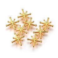 Zinc Alloy Cabochons, for DIY Crystal Epoxy Resin Material Filling, Asterism, Golden, 10.5x10x2mm(PALLOY-WH0036-22G)