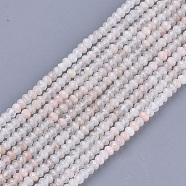 Natural Pink Aventurine Beads Strands, Faceted, Rondelle, 3.5~4x2.5~3mm, Hole: 1mm, about 120~122pcs/strand, 14.9 inch~15.1 inch(G-S354-51)