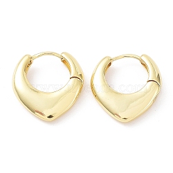 Rack Plating Brass Teardrop Hoop Earrings, Cadmium Free & Lead Free, Real 18K Gold Plated, 21x19.5x4mm(EJEW-B027-12G)